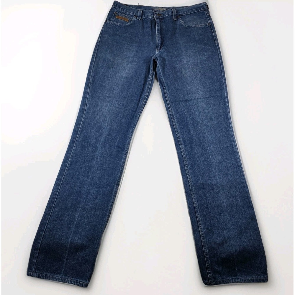 Texas Jeans Straight‎ Leg Medium Wash Mens 38 Made In USA Cowboy Outdoors